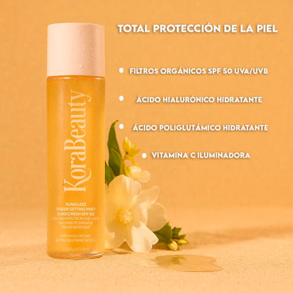 Bruma Fijadora con SPF 50 – Piel Radiante y Protegida